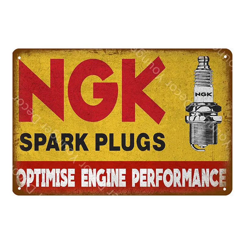 YD6628AI Vintage Alba Lube Motor Oil Metal Signs Power Lube Gasoline Garage Decor Ampol NGK Spark Plugs Art Poster Wall Plaque YI-142 - Цвет: YD6628AI