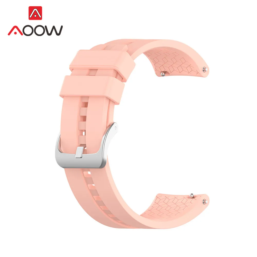 Pink 22 мм силиконовый ремешок для часов huawei Watch GT Active/элегантный 42 мм 46 мм Honor волшебный, резиновый спортивный браслет ремешок для gear S3 - Цвет ремешка: Pink