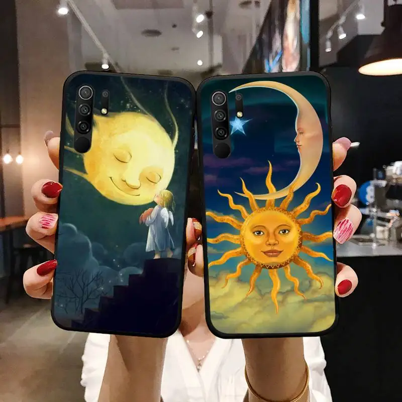 

Funny Sun Moon Face Phone Case For xiaomi Redmi 5 5A plus 7A 8 note 2 3 4 5 5A 6 7 GO K20 A2