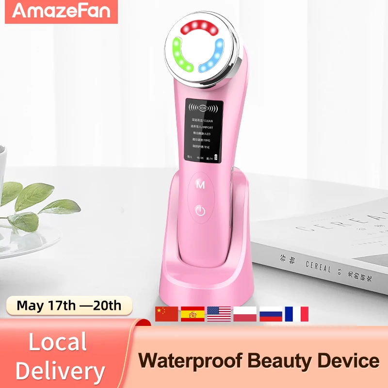 

AmazeFan Radio Frequency beauty Device Face care Face massager deep facial cleansing machine EMS face lifting Anti-Wrinkle