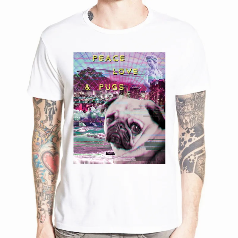 Азиатский размер Vaporwave Футболка мужская летняя модная Высококачественная футболка Повседневная белая футболка с круглым вырезом и принтом Мужская футболка - Цвет: Коричневый