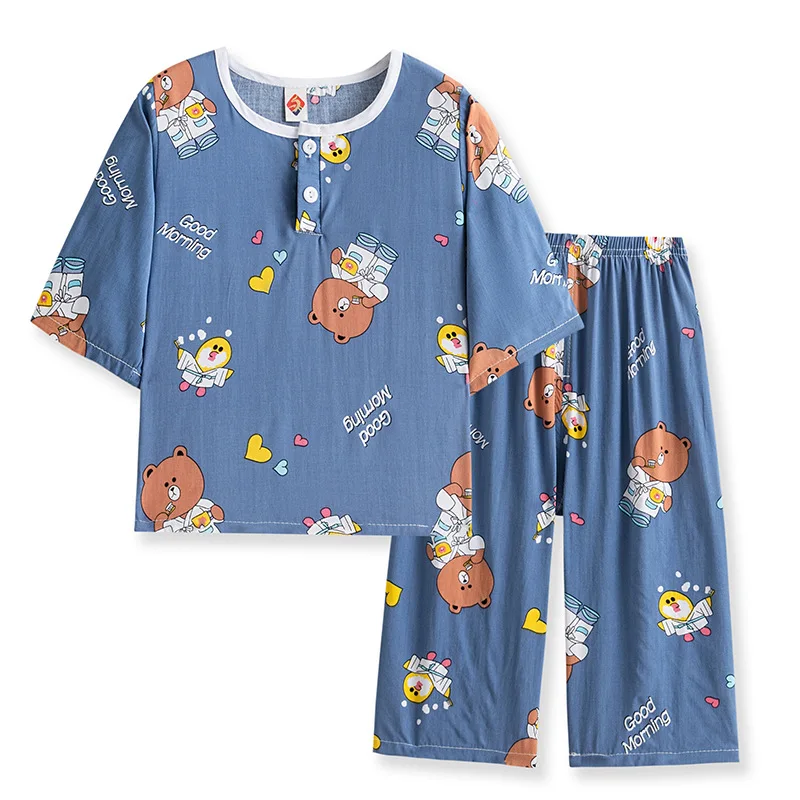 

New children's wear children's underwear set cotton silk baby air conditioning suit baby pajamas home clothes wholesale