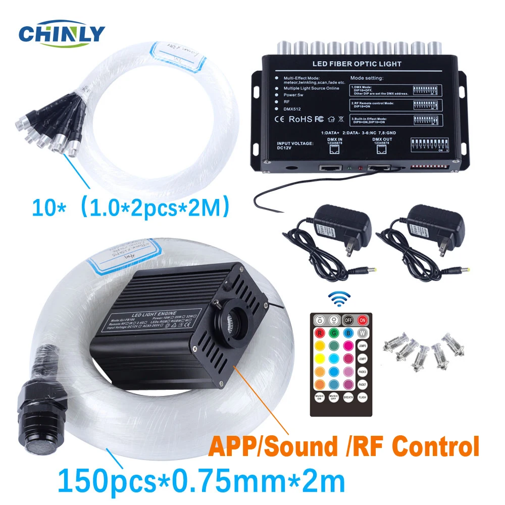 16 Вт RGBW 28key дистанционный светодиодный волоконно оптический Звездный потолочный