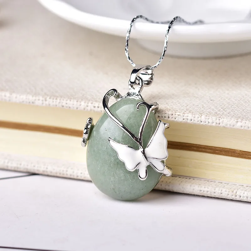 Природный Кристалл Бабочка минеральные ювелирные изделия Аметист Роза кварц