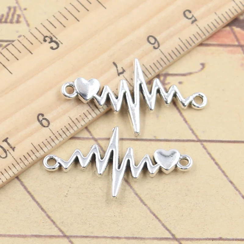 10 шт., подвески в виде сердца 17x3, 1 мм
