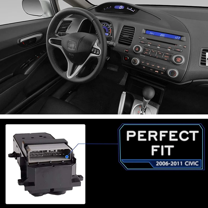 Window Master Switch Compatible for Honda Civic 2006-2011 Front Left Driver Side Main 35750SNAA11 | Автомобили и мотоциклы