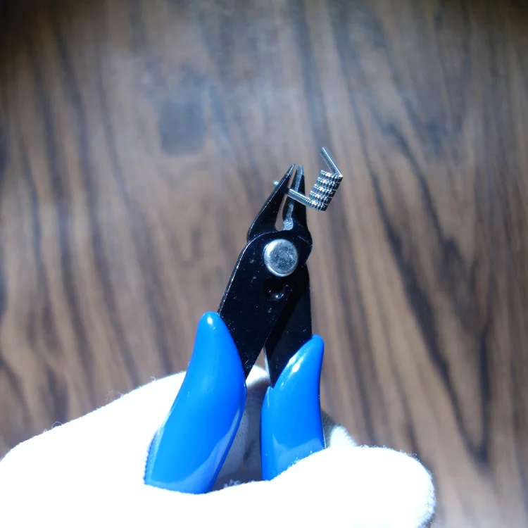 

1pcs electronic heating wire pliers cable cutters for cigarette vape diy tools accessory case blue color