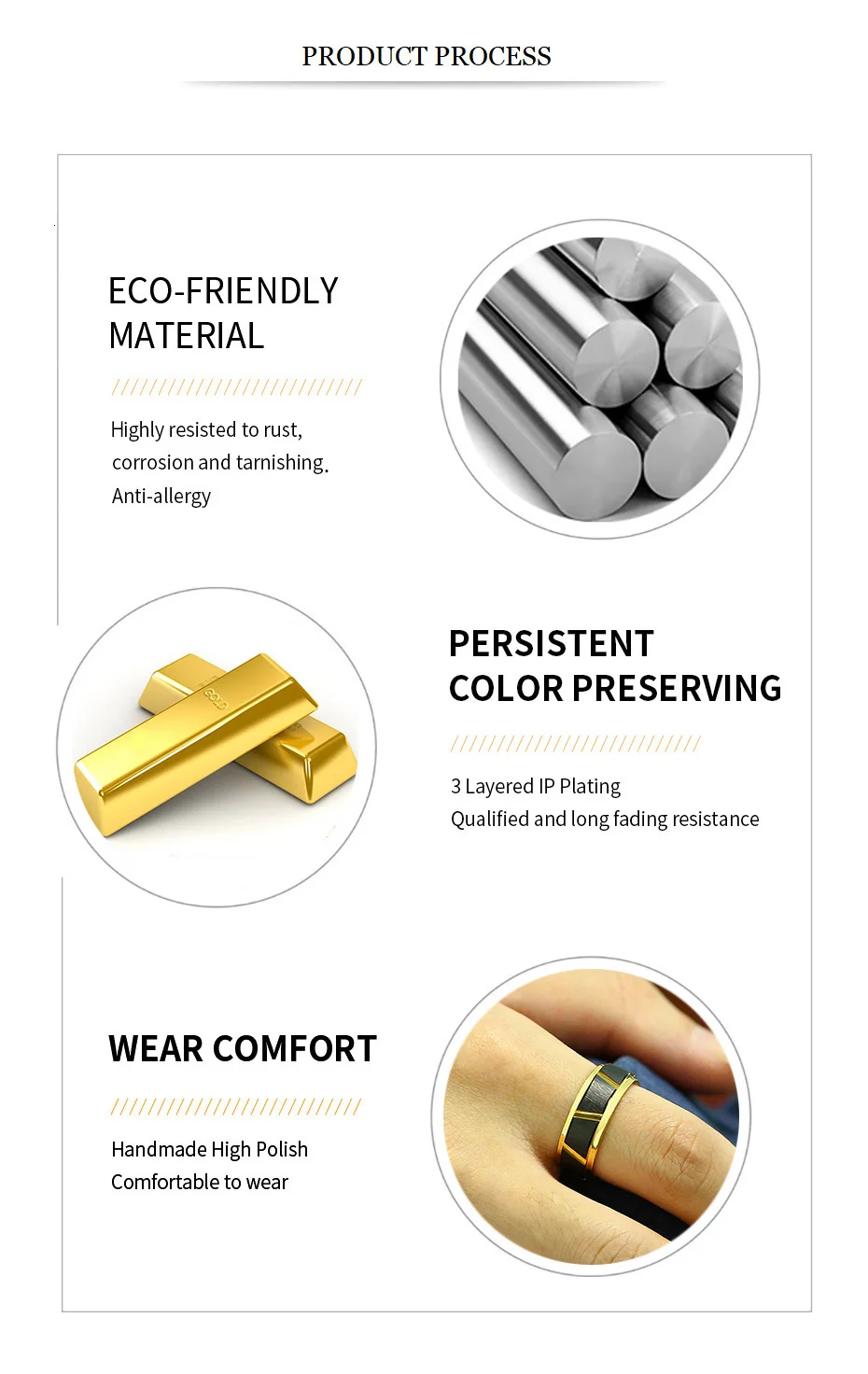 Vnox Cool Trimming Designed Rings for Men Gold and Black Tone 8MM Tungsten Carbide Wedding Bands Anel Accessory