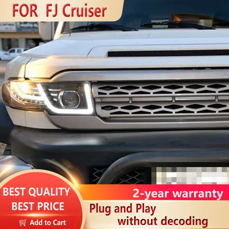 

Стайлинг автомобиля для Toyota FJ Cruiser фары 2007-2013 светодиодный ная фара DRL Hid Биксеноновые автомобильные аксессуары