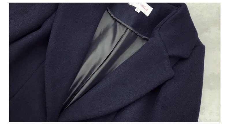 

2020 new women's coat winter women's coat Navy solid color slim and thickened medium length women's coat