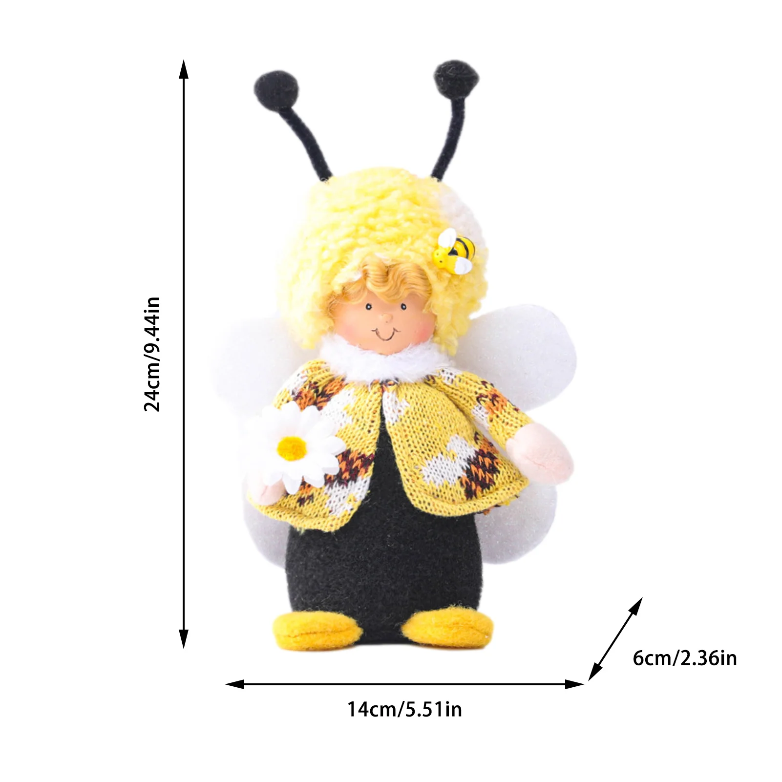 

Honeybee Doll Room Decor Bee Plushie Decoration Tabletop Ornament