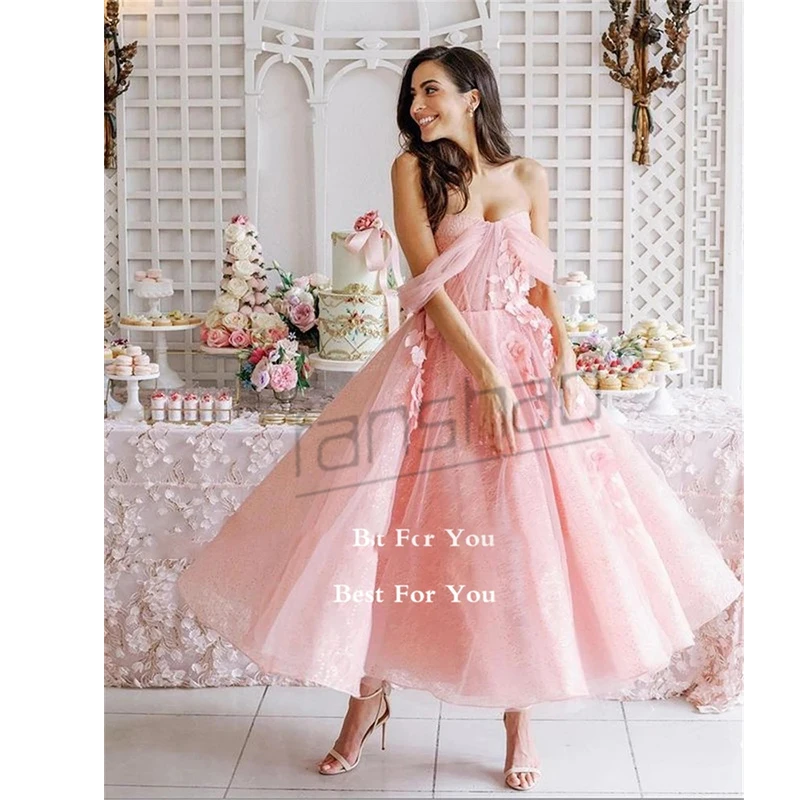 Женское вечернее платье без рукавов Fanshao розовое ТРАПЕЦИЕВИДНОЕ ПЛАТЬЕ до