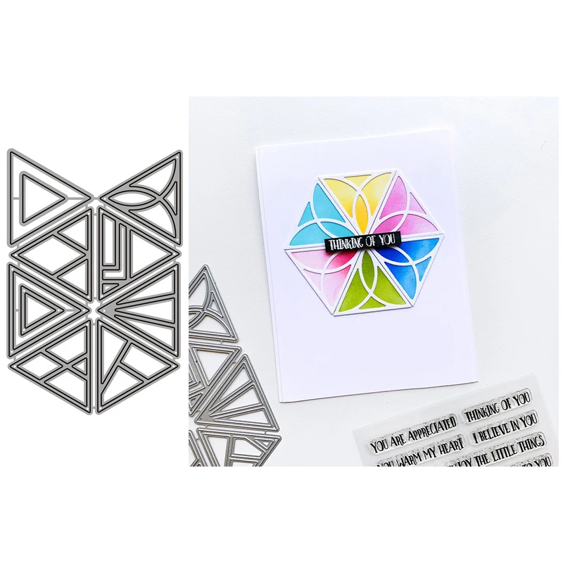 

Triangle Frame Metal Cutting Dies for Scrapbooking Handmade Mold Cut Stencil New 2021 DIY Card Make Mould Model Craft Decoration