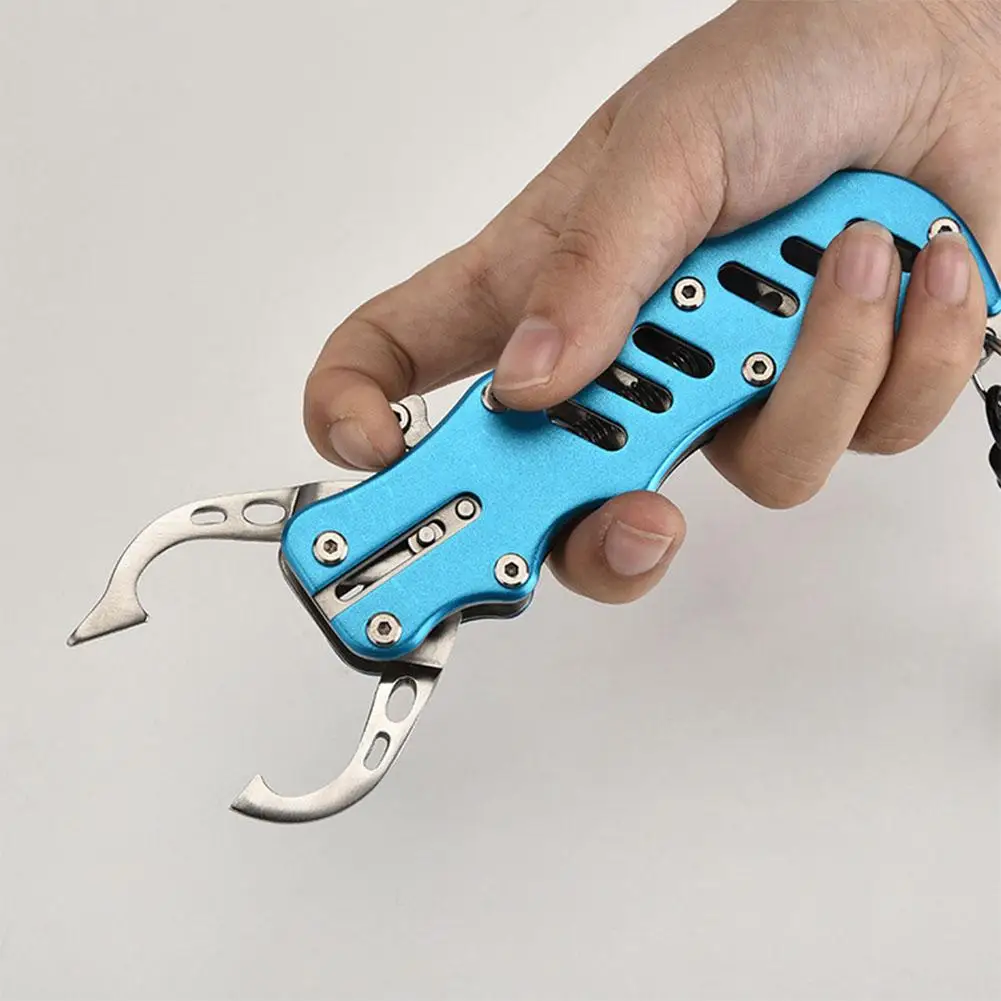 

2021 12CM Metal Fish Lip Grip Fishing Gripper Steel Spinning Plier Clip Catcher Holder Material Stainless steel