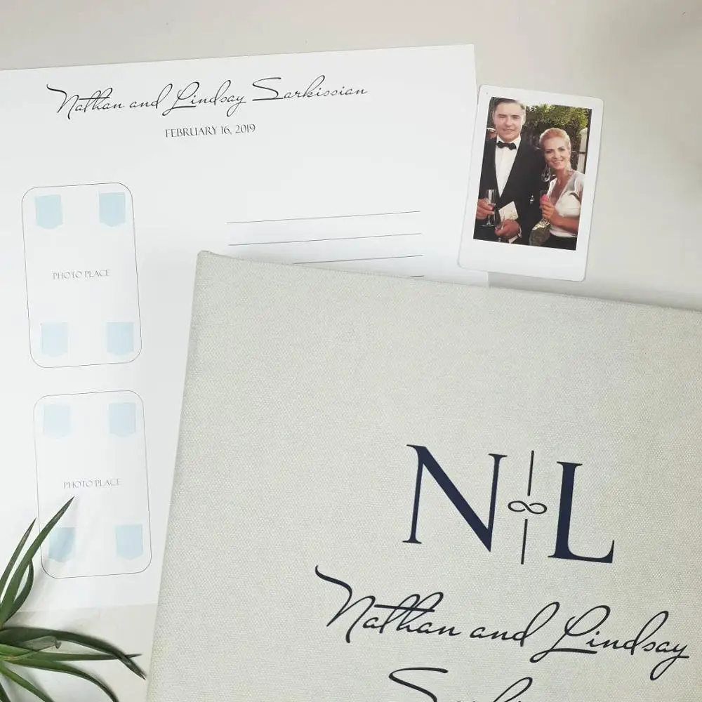 Уникальная светло-серая Свадебная книга для гостей на день рождения