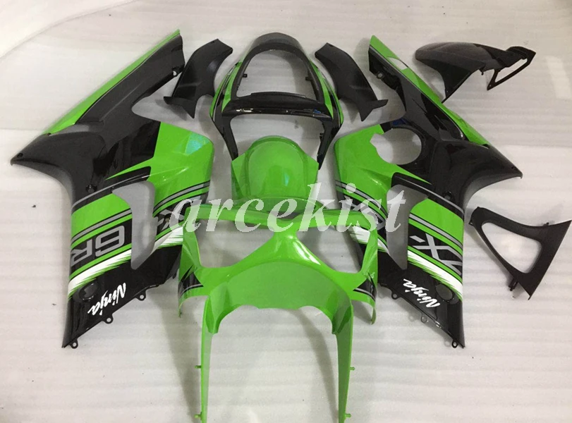 4 подарки ABS литья под давлением Обтекатели комплект подходит для kawasaki Ninja ZX6R 636 2003 2004 03 04 6R пользовательские холодный зеленый черный