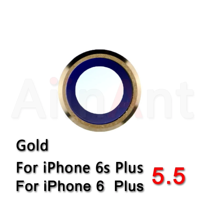 Оригинальное сапфировое стекло задняя камера Стекло кольцо для iPhone 6 6s Plus камера объектив кольцо Крышка Замена Ремонт Запчасти - Цвет: 6s Plus Gold