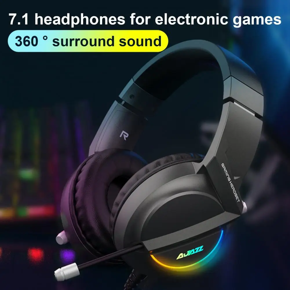 

AJAZZ AX365 Wired Headphone Over-ear Noise Reduction Ergonomic USB/3.5mm 7.1 Surround Sound Gaming Headset for Desktop