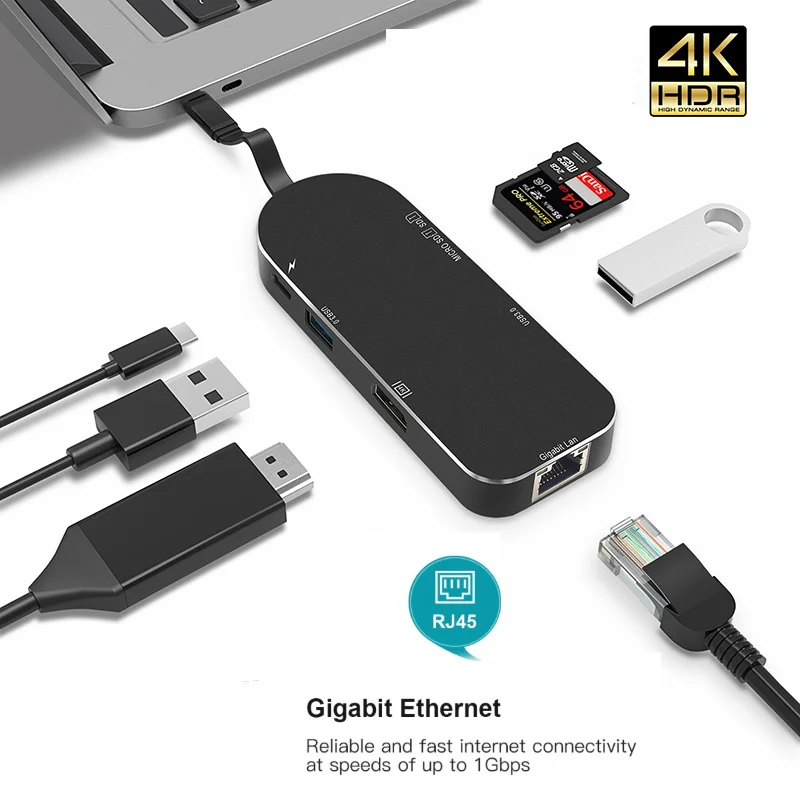 Bkscy Type C Hub Usb на Multi USB 3 0 HUB HDMI адаптер Dock для MacBook Pro Huawei P30/P20 1 разветвитель порта
