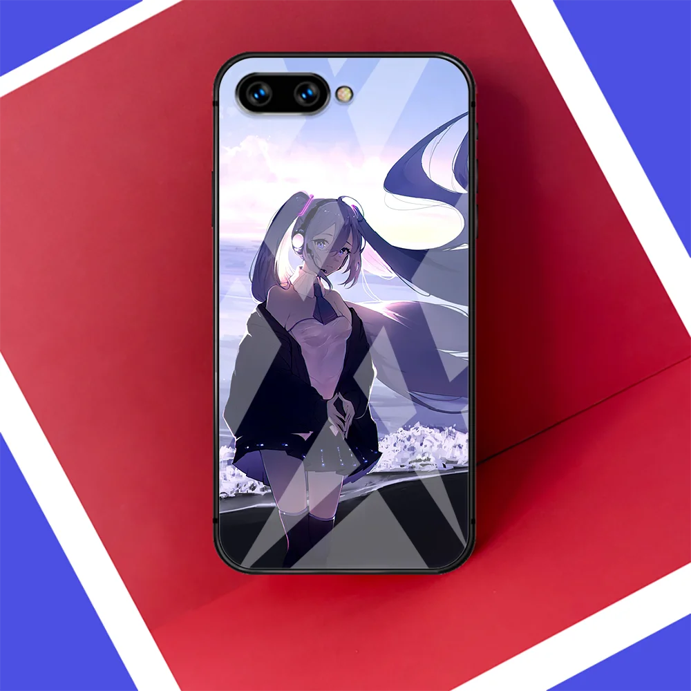 

Cartoon Miku Anime Phone Glass Tempered Case Cover For Huawei Honor Nova 5T 71 8A 8X 8 9X 9 10 10I 20 30 Pro Lite Coque Luxury