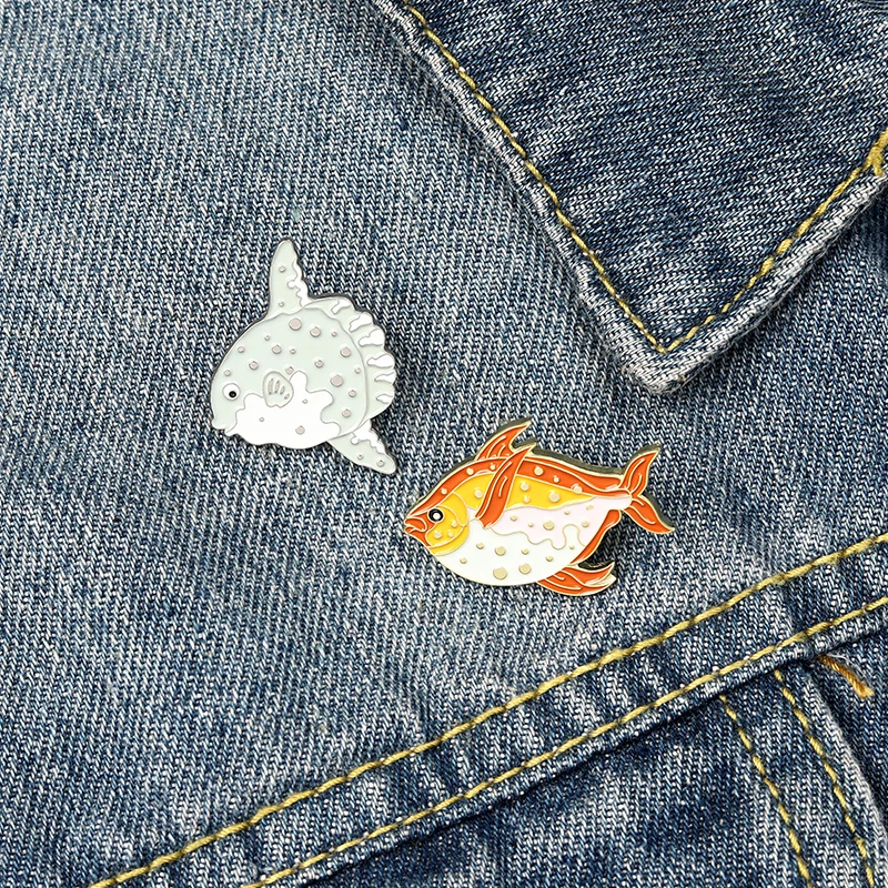 

Underwater World Enamel Pin Custom Cute Tropical Fish Brooch Bag Clothes Lapel Pins Badge Animal Jewelry Gift for Kids Friends