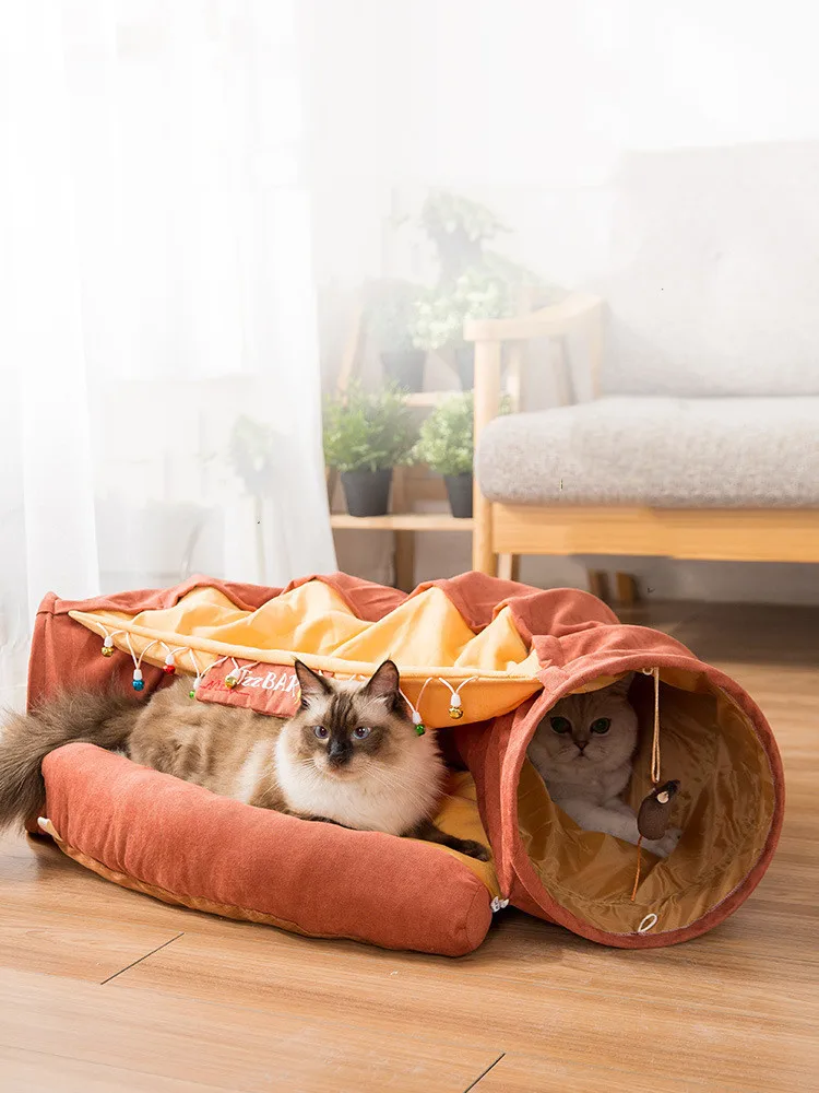 

cat bed Funny cat toys collapsible cat tunnel cat rolling earth channel cat litter seasons universal pet supplies