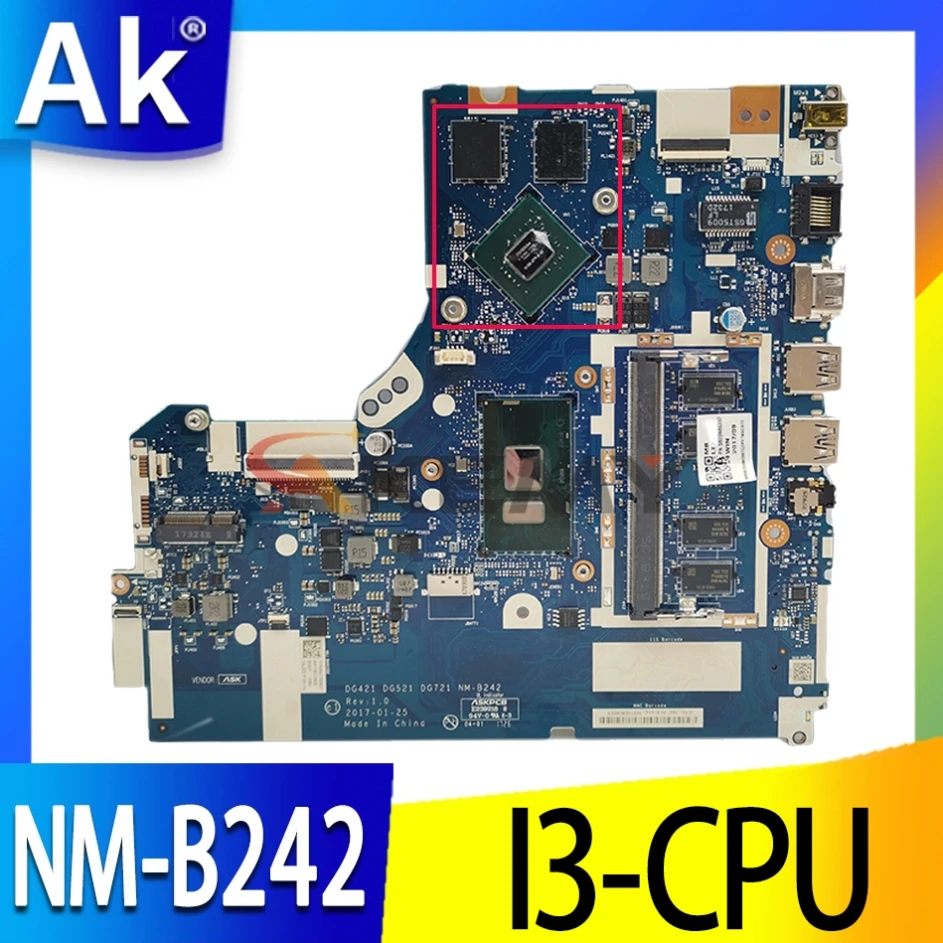 

NM-B242 Laptop motherboard For Lenovo Ideapad 320-17IKB original mainboard 4GB-RAM I3-CPU GT940MX/920MX tested full 100%