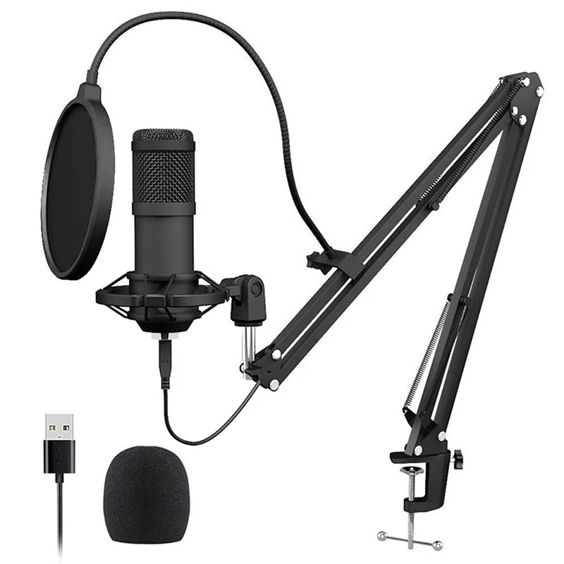 

BM800 Capacitor Microphone 192KHz/24Bit Professional Microphone USB Mic for Computer Laptop Karaoke Tik Tok YouTube