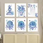 Микроскоп глазной диаграмма обзор настенное Искусство Холст Картина скандинавские плакаты и принты настенные картины для декора больницы