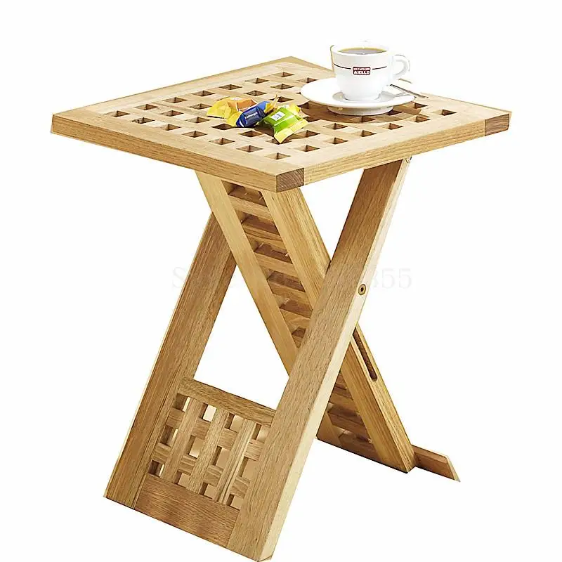 59 кофейный столик из массива дерева чайный для маленькой квартиры креативный