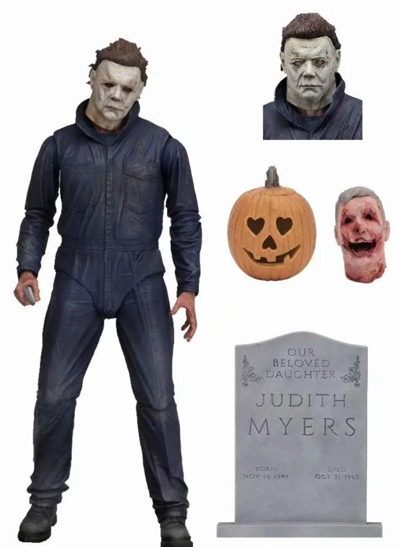 NECA Хэллоуин 2 Ultimate Майкл Майерз Экшн фигурки шарниры Подвижные модели игрушки 18