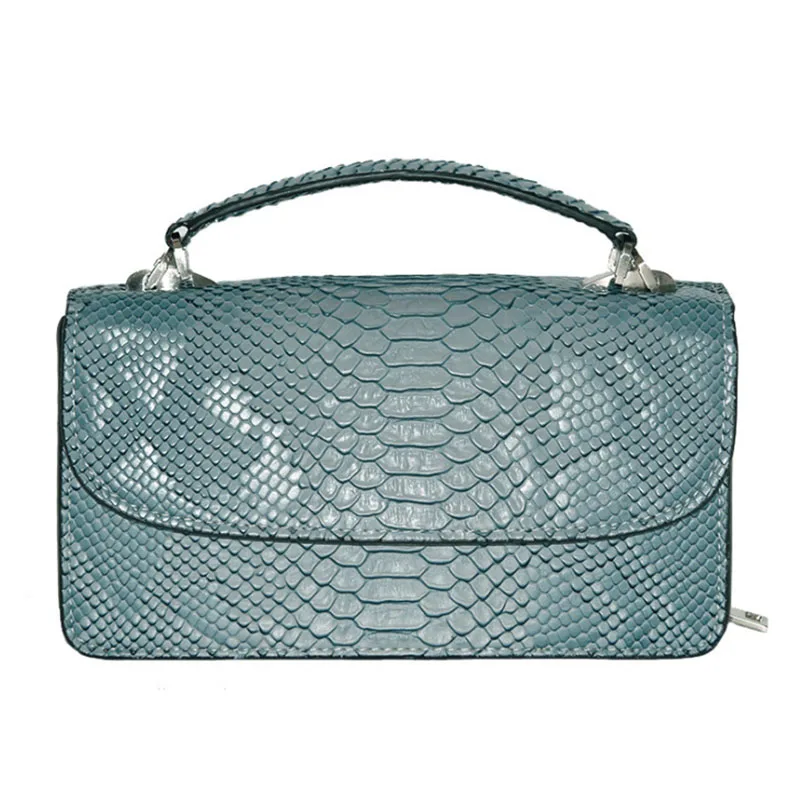 light green Индивидуальная модная сумка через плечо из искусственной кожи Змеиный узор переносная сумочка на цепочке переносная сумочка-кошелек питоновая сумка - Цвет: light green