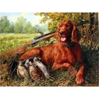 Рукоделие, 3d Алмазная живопись своими руками, Набор для вышивки крестиком, алмазная вышивка, мозаика, пистолет и собака, декоративная наклеенная картина BY198