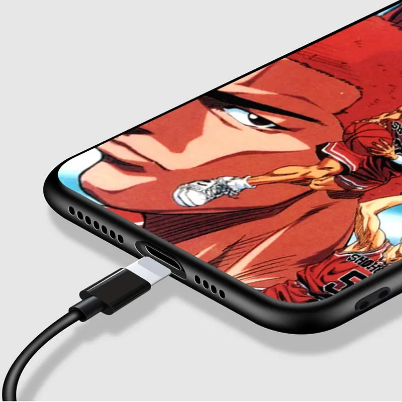 

Slam Dunk Anime For iPhone 12 Pro Max Mini 11 Pro XS Max X XR 6S 6 7 8 Plus 5S Soft Black Phone Case