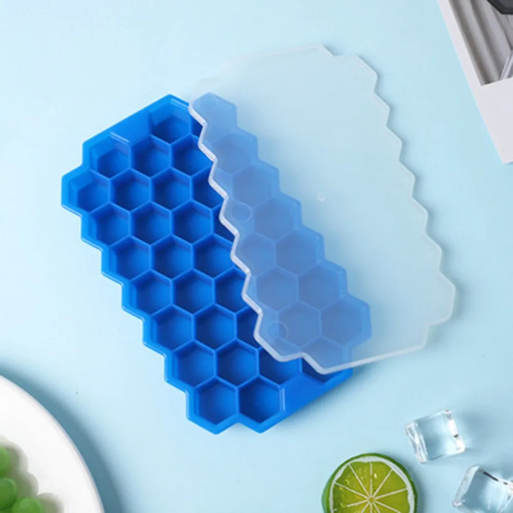 ice cube tray mould with lid 37 grids safe grade silicone diy kitchen utensils 20122cm multi purpose kitchen tools gadgets free global shipping