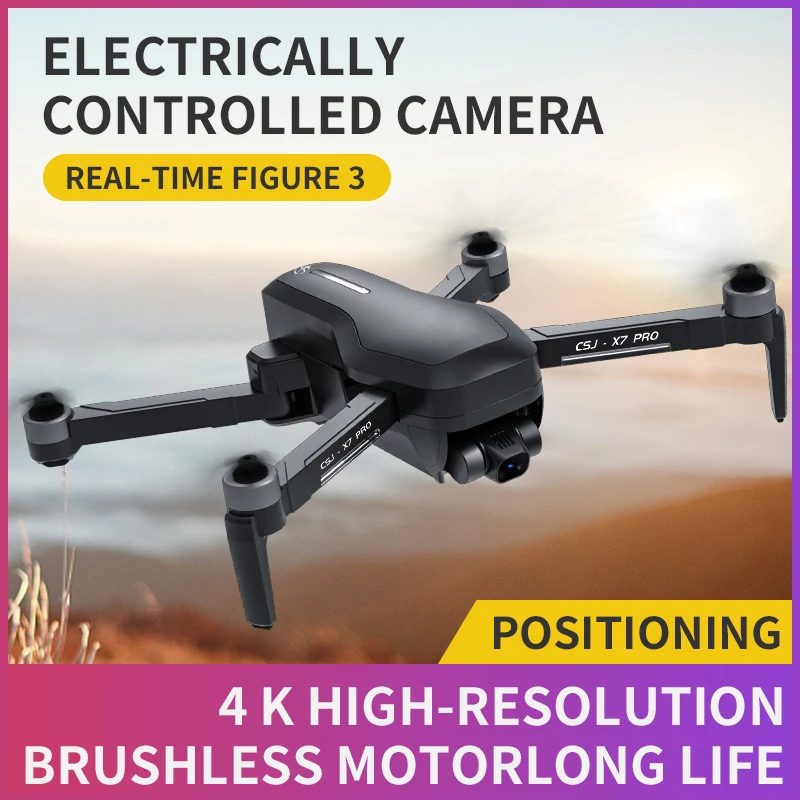 X7 pro GPS игрушки Квадрокоптер с камерой con FPV 4K Профессиональный бесщеточный селфи