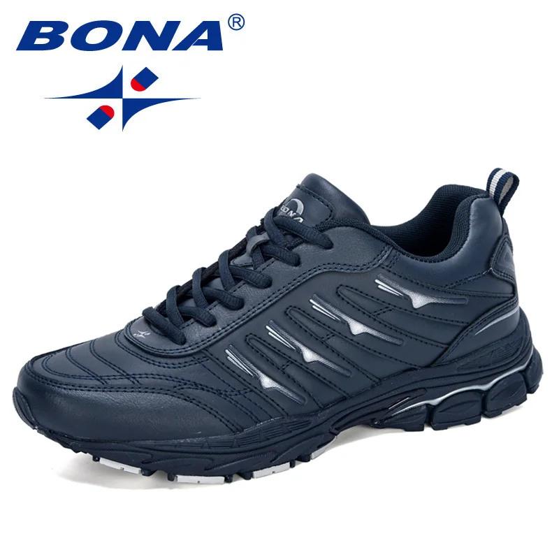 

BONA 2020 New Arrival Action Leather Sneakers Sports Shoes Men Jogging Shoes Man Running Shoes Outdoor Walking Shoes Comfortable