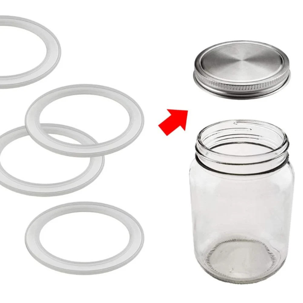 

1/5/10Pcs Silicone Airtight Sealing Rings Gaskets for Mason Jar Lids Storage Cap TRYC889