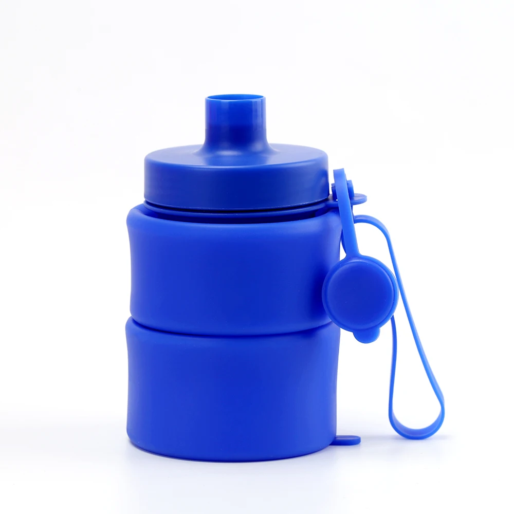 Новый дизайн складная силиконовая бутылка для воды спортивные красочные