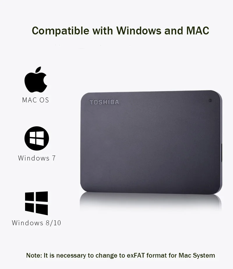 Toshiba HDD 2 5 Портативный внешний жесткий диск жесткого диска 4 ТБ/2 ТБ/1 ТБ/750 Гб/640 Гб/500