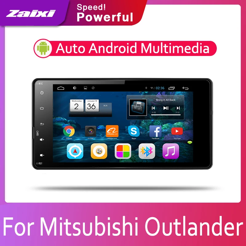 Автомагнитола ZaiXi мультимедийный видеоплеер 2 Din на платформе Android для Mitsubishi Outlander