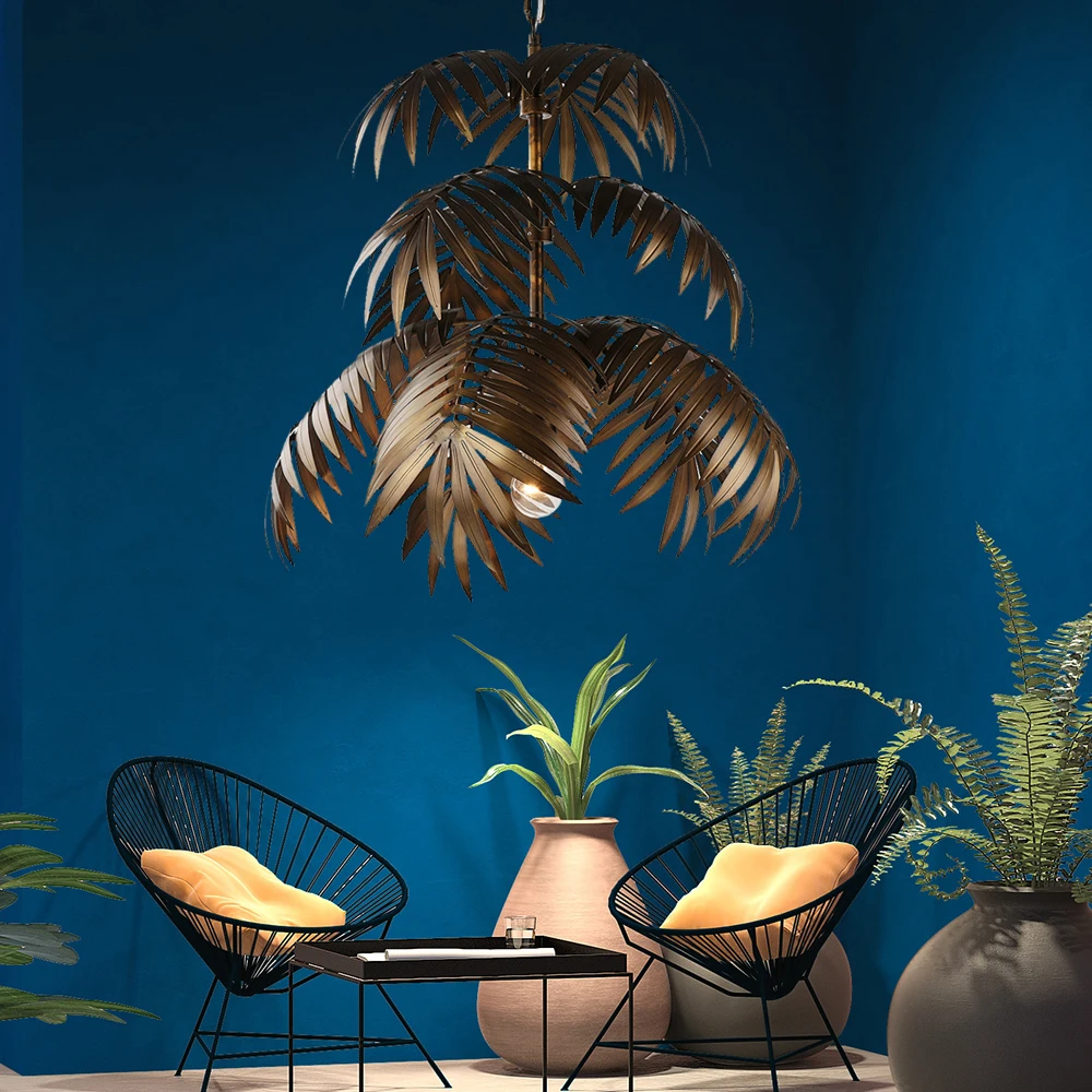 

Loft modern coconut tree pendant light LED E27 industrial creative hanging lamp for living room restaurant bedroom lobby hotel