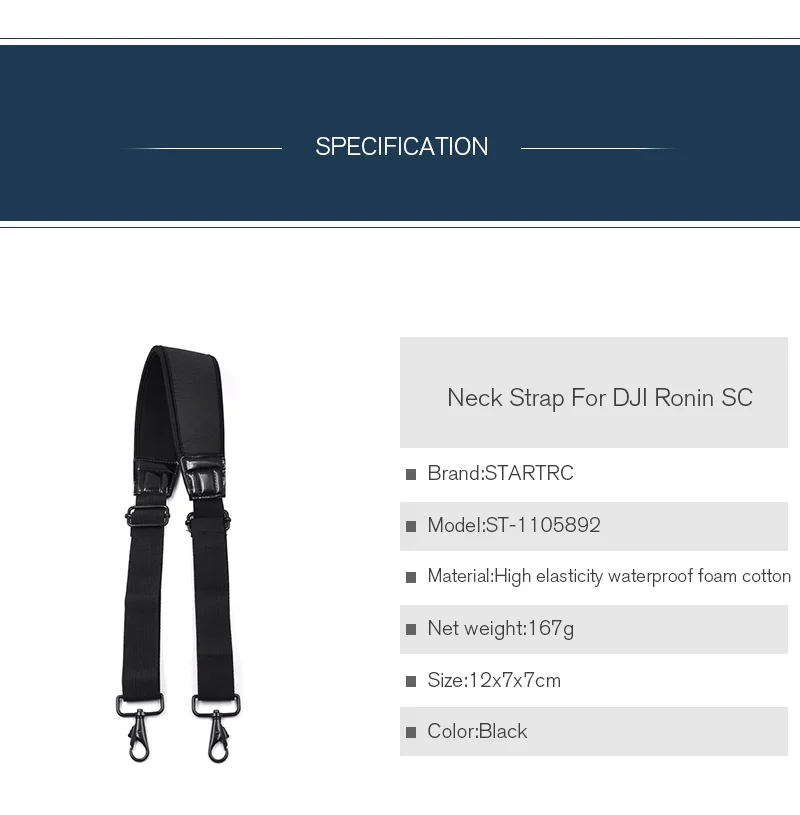 Startrc DJI ronin S ручные аксессуары для Кардана части шеи/плечевой ремень ремешок для DJI ronin SC ремень