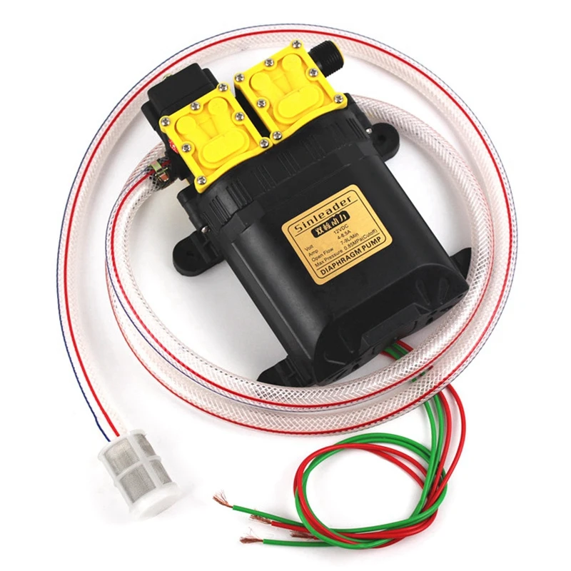 

12V Double-Core Electric Sprayer Motor Head, Sprayer Parts Pump Head 12V Dual-Core Power Pump, Agricultural Electric Sprayer Dou