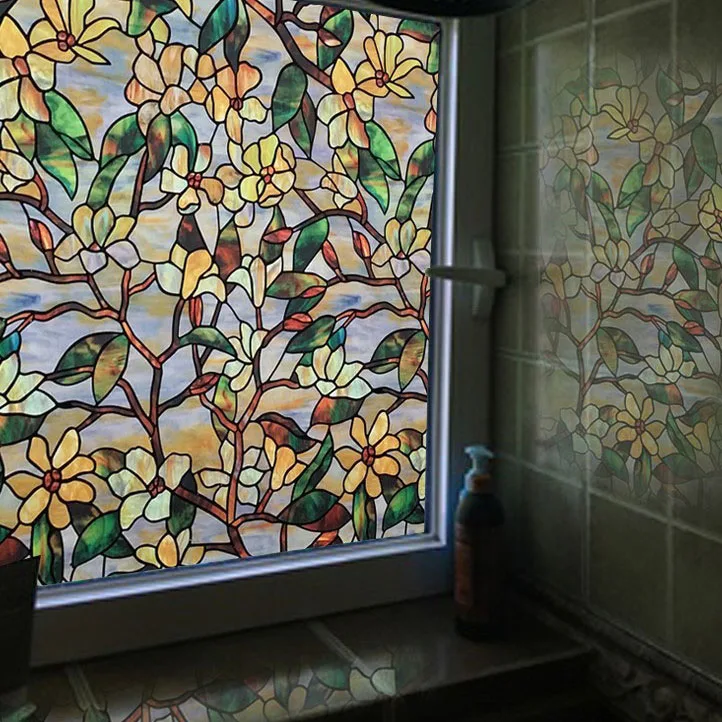 Stained glass doors and windows with decals self-adhesive reflective privacy tones electrostatic thermal insulation | Обустройство