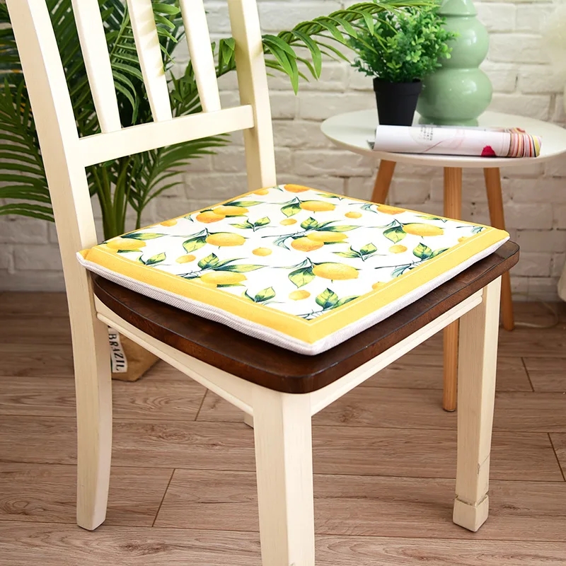 Simanfei подушка для сиденья пасторальная лимонная клетчатая подкладка стульев