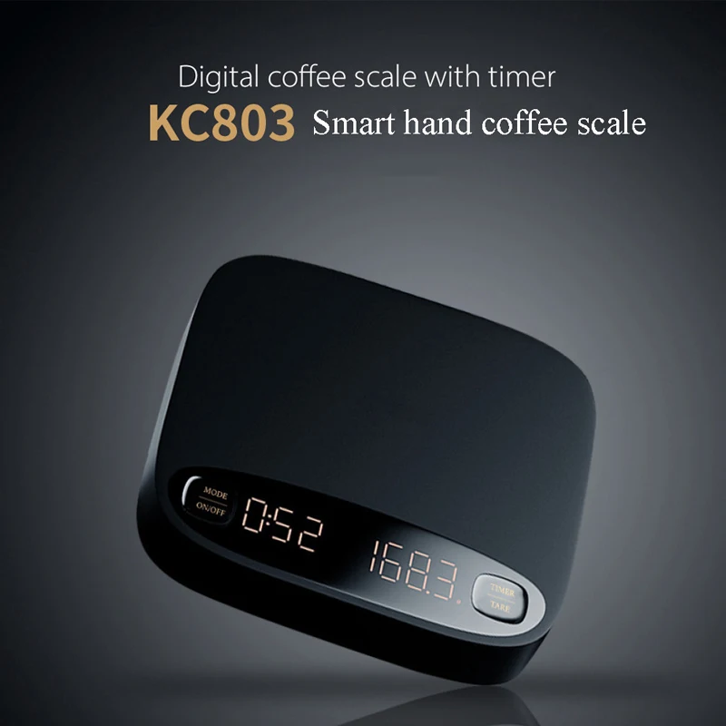

Electronic Smart Coffee Scale LED Display USB Rechargeable Automatic Taring Timing for Espresso Coffee or Hand Coffee Home Scale