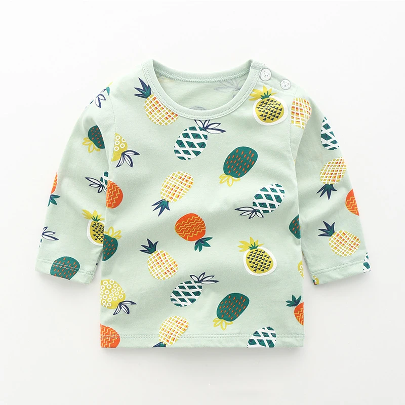 

Spring Kids Baby Boys Sweatshirt Pullover T-shirt Cotton Cartoon Printed Long Sleeves Tops