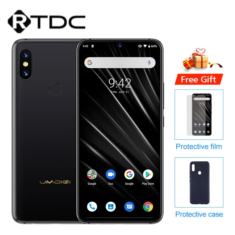 UMIDIGI S3 PRO смартфон с 5 дюймовым дисплеем процессором Helio P70 ОЗУ 6 ГБ ПЗУ 9 0 20 МП 128 мАч