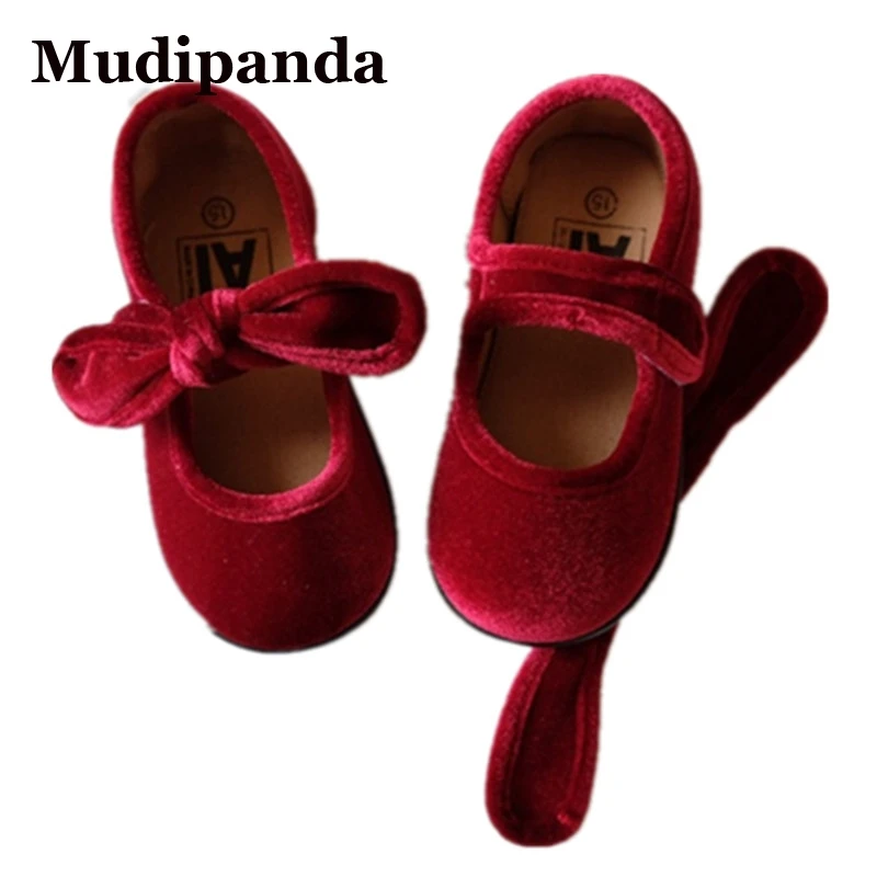 

Child's Children girls shoes Mary Jane velvet princess shoes ballet shoes handmade soft soled cloth shoes baby shoes